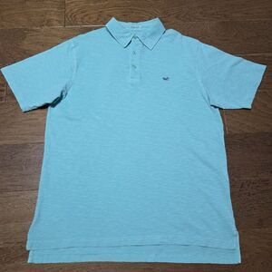 Southern Marsh Performance Golf Polo Blue Wicking Stretch Short Sleeve Men Large